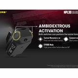 Nitecore NPL30 LED Weapon Light - 1200 Lumens - CREE XP-G3 - Includes 2 x CR123A