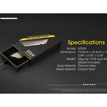 Nitecore NTK09 Titanium Utility EDC Knife