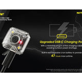 Nitecore NU05-V2 USB-C Rechargeable Headlamp Mate - 40 Lumens - Uses Built-in Li-ion Battery Pack - Light Only