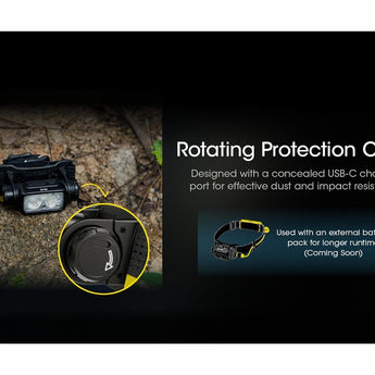 Nitecore NU40 USB-C Rechargeable LED Headlamp - 1000 Lumens - Uses Built-in 2600mAh Li-ion Battery Pack