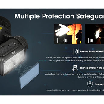 Nitecore NU50 USB-C Rechargeable LED Headlamp - 1400 Lumens - Uses Built-in 4000mAh Li-ion Battery Pack