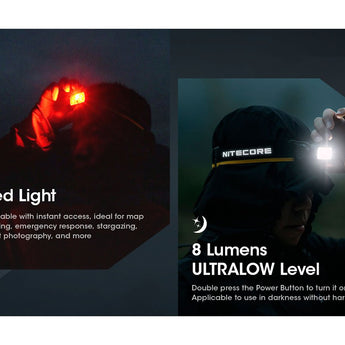 Nitecore NU50 USB-C Rechargeable LED Headlamp - 1400 Lumens - Uses Built-in 4000mAh Li-ion Battery Pack