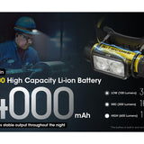Nitecore NU50 USB-C Rechargeable LED Headlamp - 1400 Lumens - Uses Built-in 4000mAh Li-ion Battery Pack