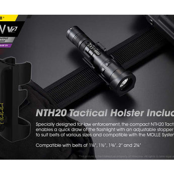 Nitecore P20 UV V2 Dual Output Tactical LED Flashlight - 1000 Lumens - 320mW UV Beam - CREE XP-L2 V6 - Uses 1 x 18650 or 2 x CR123A or 2 x RCR123A