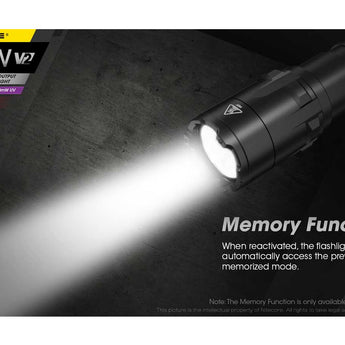 Nitecore P20 UV V2 Dual Output Tactical LED Flashlight - 1000 Lumens - 320mW UV Beam - CREE XP-L2 V6 - Uses 1 x 18650 or 2 x CR123A or 2 x RCR123A