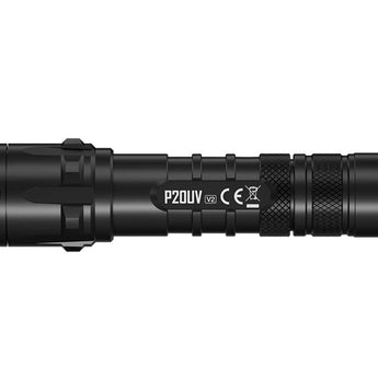 Nitecore P20 UV V2 Dual Output Tactical LED Flashlight - 1000 Lumens - 320mW UV Beam - CREE XP-L2 V6 - Uses 1 x 18650 or 2 x CR123A or 2 x RCR123A
