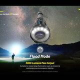 Nitecore P35i USB-C Rechargeable Dual Beam LEP Flashlight - 6 x CREE XP-G3 and 1 x LEP - 3000 Lumens - Includes 1 x 21700