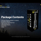 Nitecore P35i USB-C Rechargeable Dual Beam LEP Flashlight - 6 x CREE XP-G3 and 1 x LEP - 3000 Lumens - Includes 1 x 21700