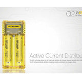 Nitecore Q2 2-Bay Quick Charger for Li-Ion, IMR Batteries - Comes in a Variety of Colors