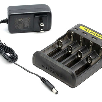 Nitecore Q4 4-Bay Quick Charger for Li-Ion, IMR Batteries - Comes in a Variety of Colors