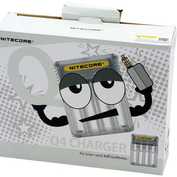 Nitecore Q4 4-Bay Quick Charger for Li-Ion, IMR Batteries - Comes in a Variety of Colors