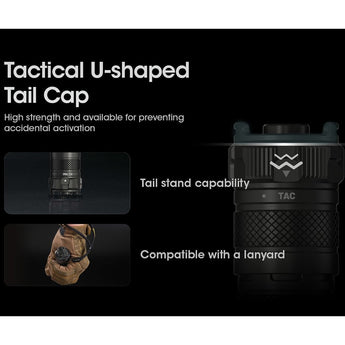 Nitecore SRT7i USB-C Rechargeable LED Flashlight - Includes 1 x 21700