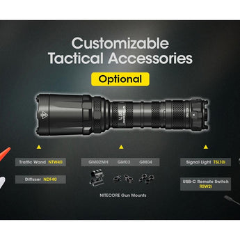 Nitecore SRT7i USB-C Rechargeable LED Flashlight - Includes 1 x 21700