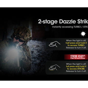 Nitecore SRT7i USB-C Rechargeable LED Flashlight - Includes 1 x 21700