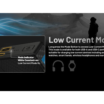 Nitecore Summit 20000 Low Temperature Resistant Carbon Fiber Li-ion Powerbank - 20000mAh - Includes 1 x USB-C Charging Cable