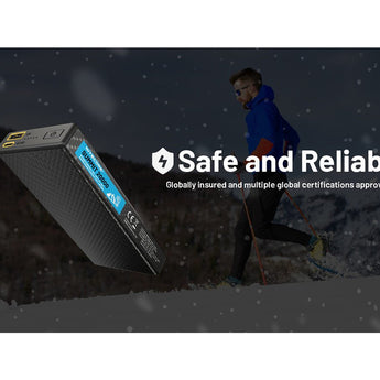 Nitecore Summit 20000 Low Temperature Resistant Carbon Fiber Li-ion Powerbank - 20000mAh - Includes 1 x USB-C Charging Cable
