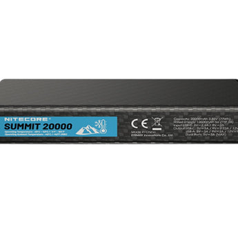 Nitecore Summit 20000 Low Temperature Resistant Carbon Fiber Li-ion Powerbank - 20000mAh - Includes 1 x USB-C Charging Cable