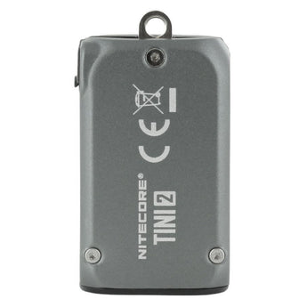 Nitecore TINI-2 Dual-Core USB-C Rechargeable LED Keychain Flashlight - 500 Lumens - 2 x OSRAM P8 - Uses Built-In 280mAh Li-ion Battery Pack - Aluminum Alloy, Stainless Steel, or Titanium - Black or Gray