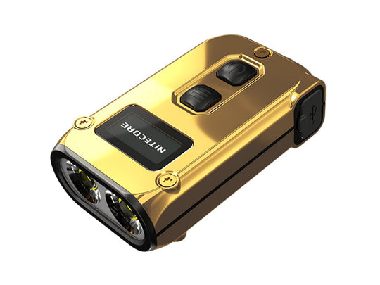 Nitecore TINI-2 SS Dual-Core USB-C Rechargeable LED Keychain Flashlight - 500 Lumens - 2 x OSRAM P8 - Uses Built-In 280mAh Li-ion Battery Pack - 15th Anniversary Limited Edition