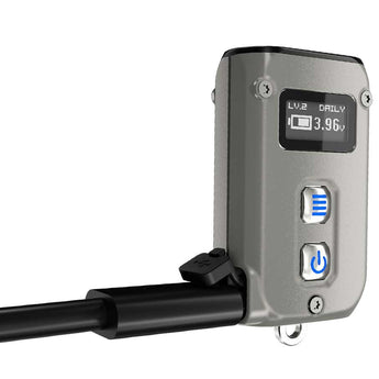 Nitecore TINI-2 Dual-Core USB-C Rechargeable LED Keychain Flashlight - 500 Lumens - 2 x OSRAM P8 - Uses Built-In 280mAh Li-ion Battery Pack - Aluminum Alloy, Stainless Steel, or Titanium - Black or Gray