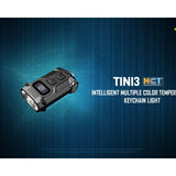 Nitecore TINI 3 USB-C Rechargeable LED Keylight - 600 Lumens - NiteLab MCT UHE - Uses Built-in 330mAh Li-ion Battery Pack - Black, Gray, or Orange