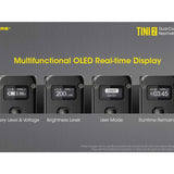 Nitecore TINI-2 Dual-Core USB-C Rechargeable LED Keychain Flashlight - 500 Lumens - 2 x OSRAM P8 - Uses Built-In 280mAh Li-ion Battery Pack - Aluminum Alloy, Stainless Steel, or Titanium - Black or Gray