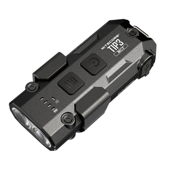 Black Nitecore Tip 3 with visible brand name on a white background