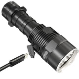 Nitecore TM9K Pro USB-C Rechargeable LED Flashlight - 9900 Lumens - 3 x NiteLab UHi 40 MAX - Uses Built-in 5000mAh Li-ion Battery Pack