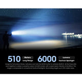 Nitecore TM9K Pro USB-C Rechargeable LED Flashlight - 9900 Lumens - 3 x NiteLab UHi 40 MAX - Uses Built-in 5000mAh Li-ion Battery Pack