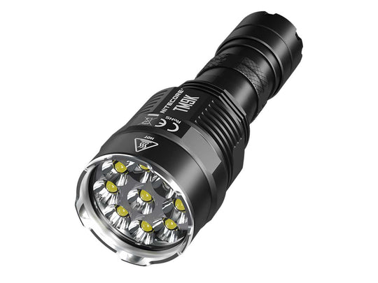 Nitecore TM9K Rechargeable LED Flashlight - 9 x CREE XP-L HD V6 - 9500 Lumens - Uses a Built-In 5000mAh Battery Pack
