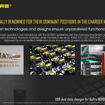 Nitecore UGP5 Intelligent USB Charger for GoPro Hero 5 Black Batteries