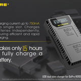 Nitecore UGP5 Intelligent USB Charger for GoPro Hero 5 Black Batteries