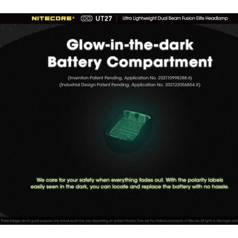 Nitecore UT27 Dual Beam Fusion Elite LED Headlamp - 520 Lumens - CREE XP-G3 S3 - Includes USB-C Rechargeable HLB-1300 Battery Pack