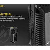 Nitecore V2 Smart Battery Car Charger for Li-Ion, IMR, Ni-MH and Ni-Cd Batteries - Includes DC Cable