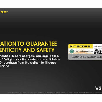 Nitecore V2 Smart Battery Car Charger for Li-Ion, IMR, Ni-MH and Ni-Cd Batteries - Includes DC Cable