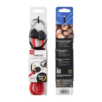 Nite Ize HookLock Locking Bungee - 24 in, 36 in, 48 in. - Red, Blue, Green