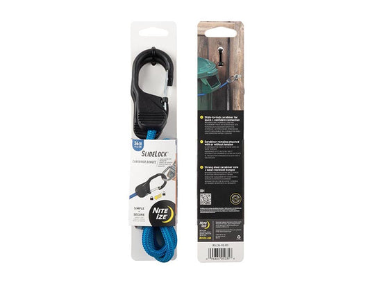 Nite Ize SlideLock Carabiner Bungee - 36 in. - Blue