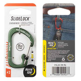 Nite Ize SlideLock Carabiner - Aluminum with Slide-to-Lock Design - #3 - Multiple Colors