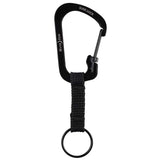 Nite Ize SlideLock Carabiner Key Ring - Stainless Steel with Sliding Lock - Includes Nylon Strap - #3 - Black or Stainless