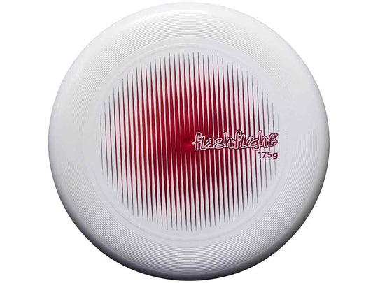 Nite Ize Flashflight Ultimate Flying Disc - 10-inch Regulation Size (175g) - White with Red Foil Stamp (FUD02-08-10G1)