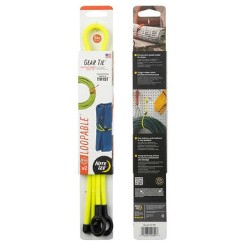 NiteIze Gear Tie Loopable Twist Tie 24 in. - 2 Pack - Neon Yellow