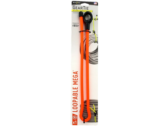 Nite Ize GearTie Loopable MEGA Reusable Rubber Twist Tie - Bright Orange