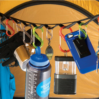 Nite Ize Gear Line Organization System - 4-Foot with 5 x #2 and 5 x #4 Plastic S-Biner Clips - Colorful (GLN4-M1-R8)