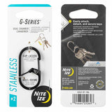 Nite Ize G-Series Dual Chamber Carabiner #2 - Black or Stainless Steel