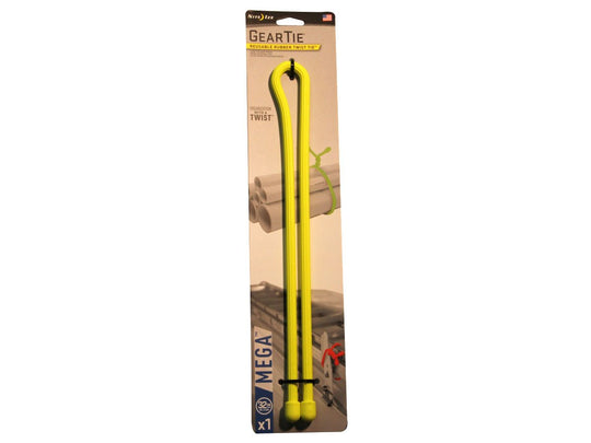 Nite Ize Mega Gear Tie Reusable Rubber Twist Tie - 32-Inch - Neon Yellow (GTM32-33-R3)