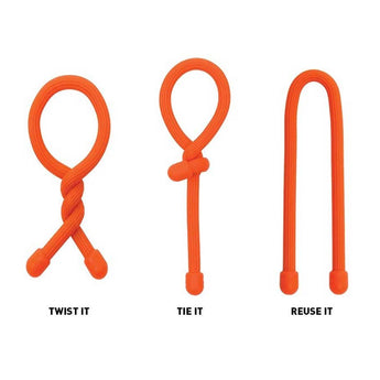 NiteIze Gear Tie ProPack 6 in. - 6 Pack - Black