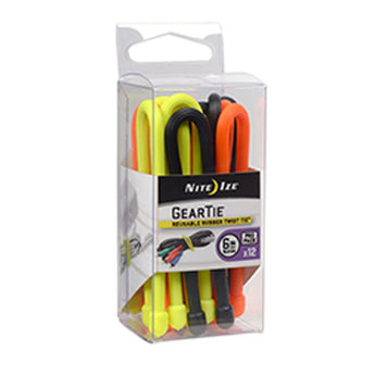 Nite Ize Gear Tie ProPack Reusable Rubber Twist Tie - 6-Inch - 12 Pack - Assorted (GTPP6-A1-R8)