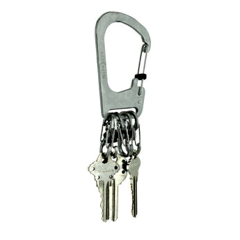 Nite Ize KCK-11-R3 Stainless Steel SlideLock KeyRack - 5 Attached S-Biner MicroLocks with Slide-to-Lock Technology