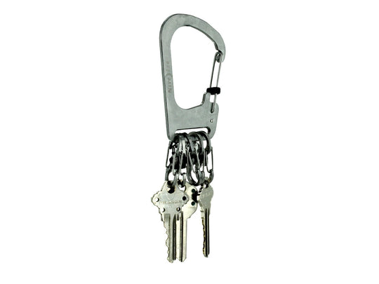 Nite Ize KCK-11-R3 Stainless Steel SlideLock KeyRack - 5 Attached S-Biner MicroLocks with Slide-to-Lock Technology