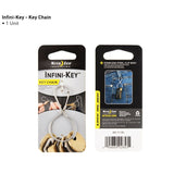 Nite Ize Infini-Key Key Chain Ring with Carabiner Clip Opening - Stainless Steel (KIC-11-R3)